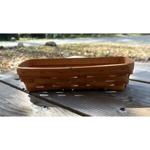 Longaberger 1994 Handwoven Basket Signed Rectangular Design